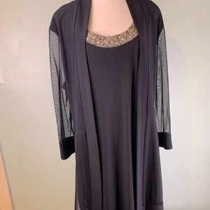 Two piece dress set. Navy blue.